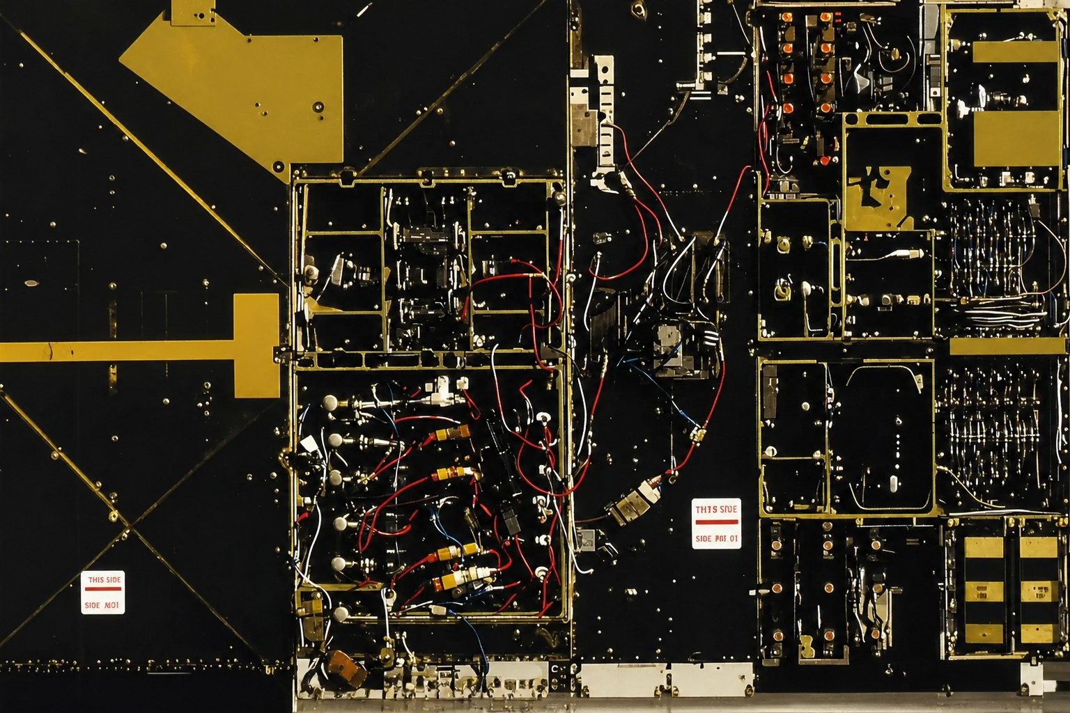 Gold-plated avionics circuitry and wiring